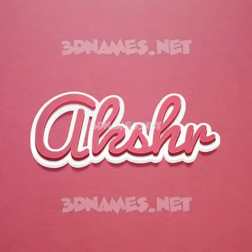 akshr in Red Scribble style - 3D name wallpaper