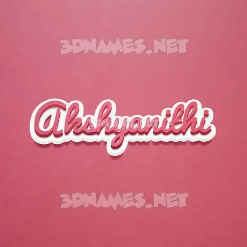 akshyanithi in Red Scribble style - 3D name wallpaper