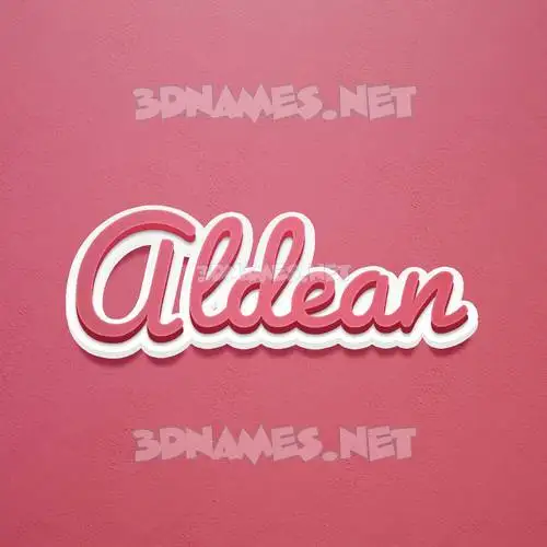 aldean in Red Scribble style - 3D name wallpaper