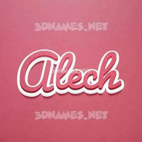 alech in Red Scribble style - 3D name wallpaper