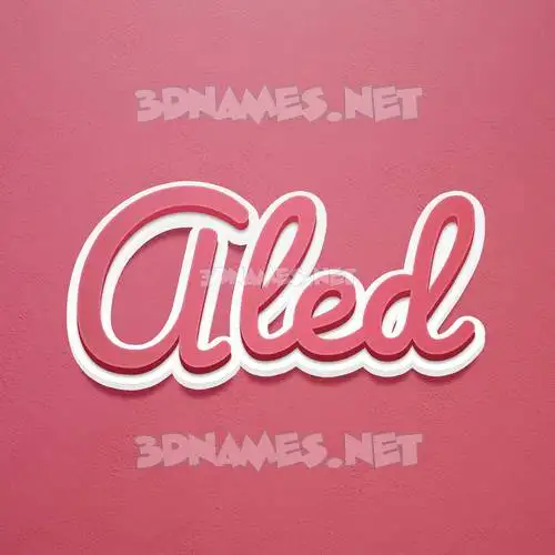 aled in Red Scribble style - 3D name wallpaper aled in Red Scribble style - 3D name wallpaper