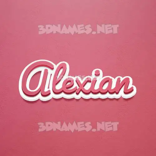 alexian in Red Scribble style - 3D name wallpaper