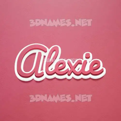 alexie in Red Scribble style - 3D name wallpaper