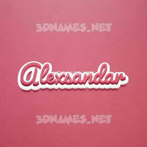 alexsandar in Red Scribble style - 3D name wallpaper