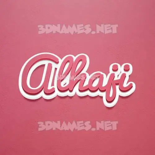 alhaji in Red Scribble style - 3D name wallpaper