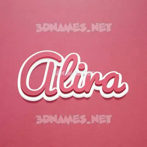 alira in Red Scribble style - 3D name wallpaper