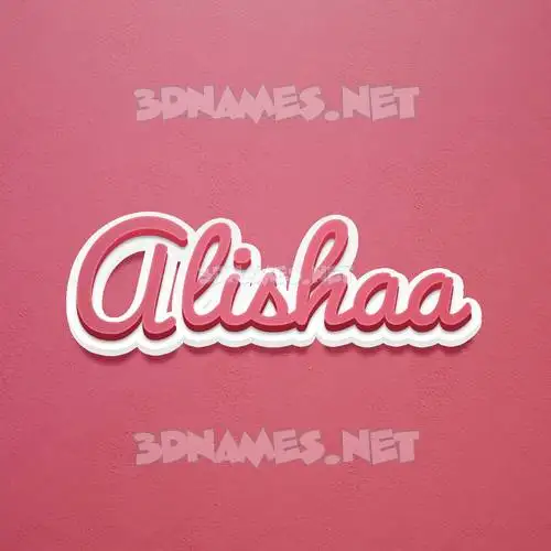 alishaa in Red Scribble style - 3D name wallpaper