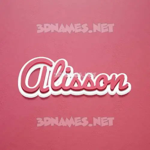 alisson in Red Scribble style - 3D name wallpaper