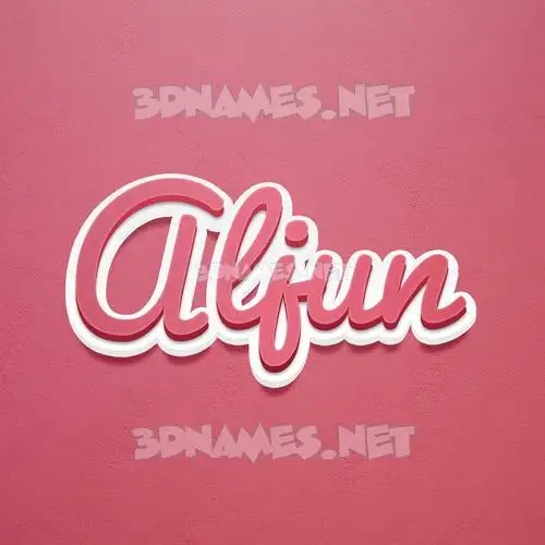 aljun in Red Scribble style - 3D name wallpaper