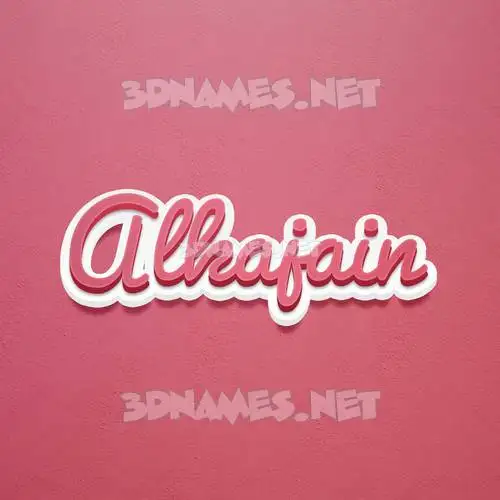 alkajain in Red Scribble style - 3D name wallpaper