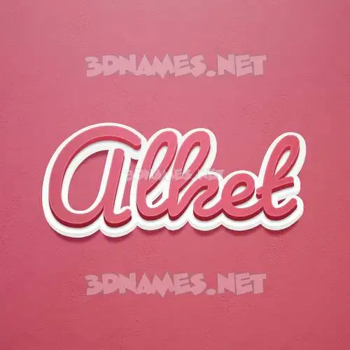 alket in Red Scribble style - 3D name wallpaper