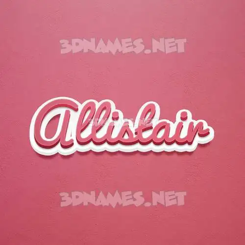 allistair in Red Scribble style - 3D name wallpaper