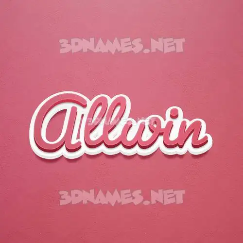 allwin in Red Scribble style - 3D name wallpaper