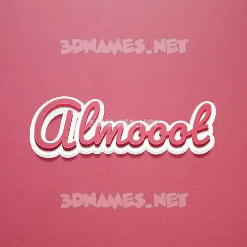 almooot in Red Scribble style - 3D name wallpaper