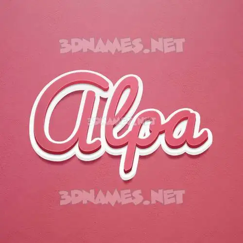 alpa in Red Scribble style - 3D name wallpaper alpa in Red Scribble style - 3D name wallpaper