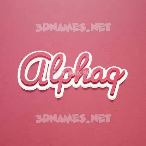 alphaq in Red Scribble style - 3D name wallpaper