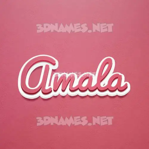 amala in Red Scribble style - 3D name wallpaper