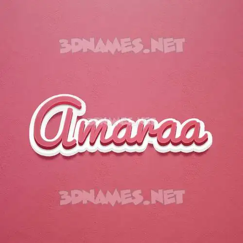 amaraa in Red Scribble style - 3D name wallpaper