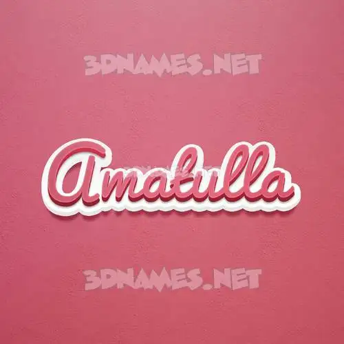 amatulla in Red Scribble style - 3D name wallpaper