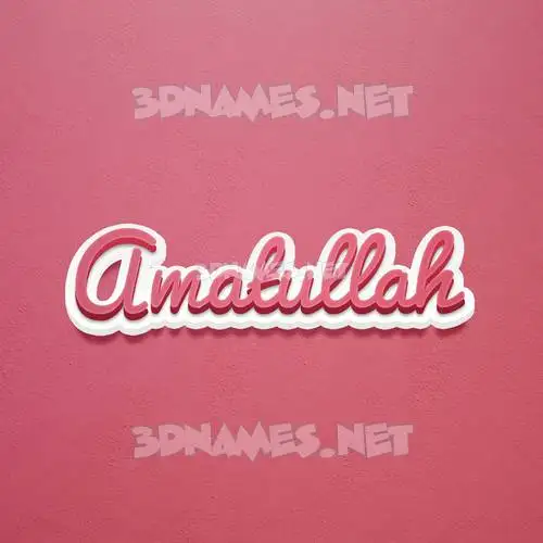amatullah in Red Scribble style - 3D name wallpaper