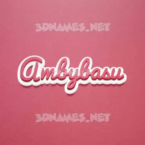 ambybasu in Red Scribble style - 3D name wallpaper