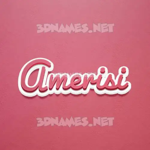 amerisi in Red Scribble style - 3D name wallpaper