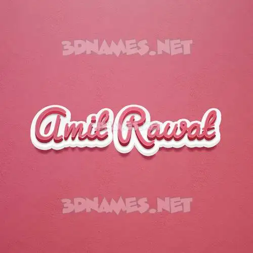amit rawat in Red Scribble style - 3D name wallpaper