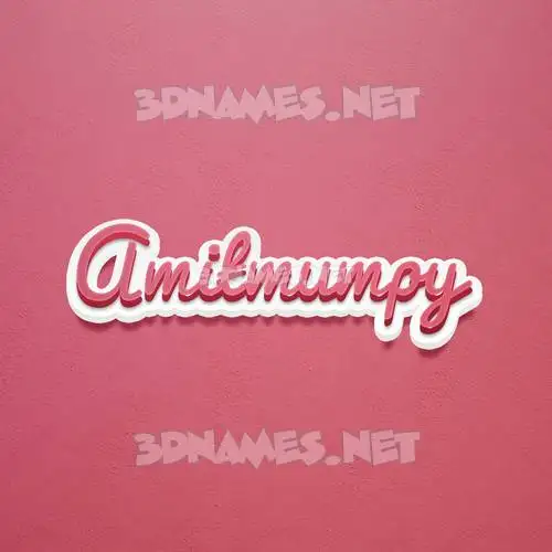 amitmumpy in Red Scribble style - 3D name wallpaper