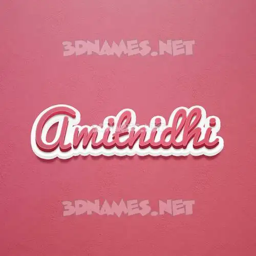 amitnidhi in Red Scribble style - 3D name wallpaper
