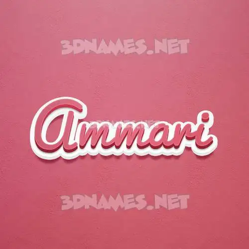 ammari in Red Scribble style - 3D name wallpaper