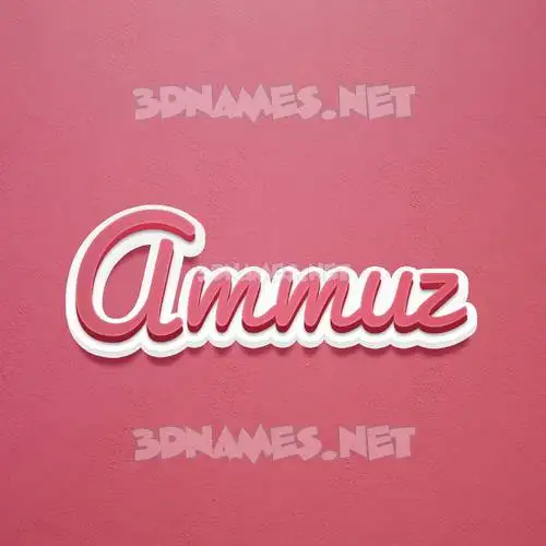 ammuz in Red Scribble style - 3D name wallpaper