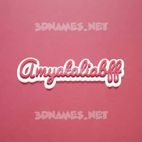amyataliabff in Red Scribble style - 3D name wallpaper