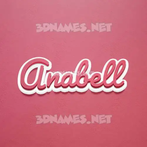 anabell in Red Scribble style - 3D name wallpaper