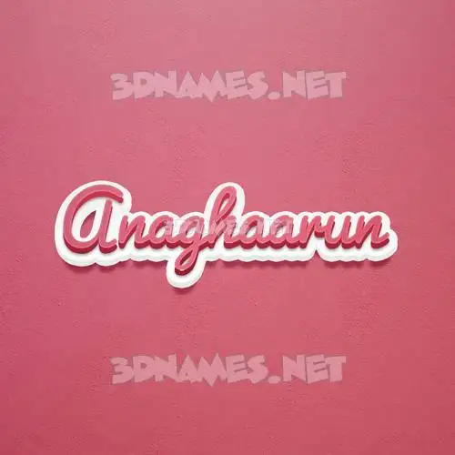 anaghaarun in Red Scribble style - 3D name wallpaper