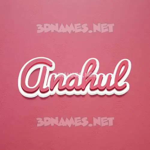 anahul in Red Scribble style - 3D name wallpaper