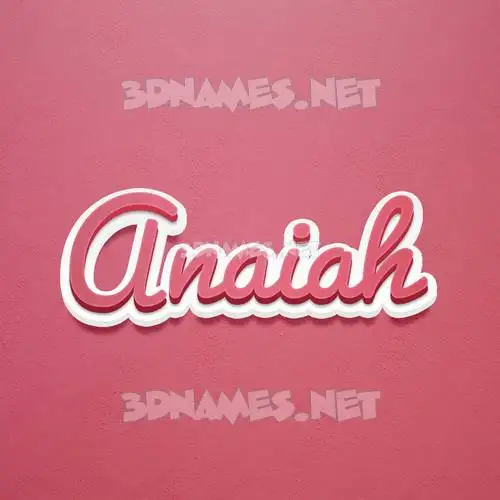 anaiah in Red Scribble style - 3D name wallpaper