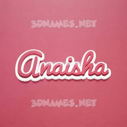 anaisha in Red Scribble style - 3D name wallpaper