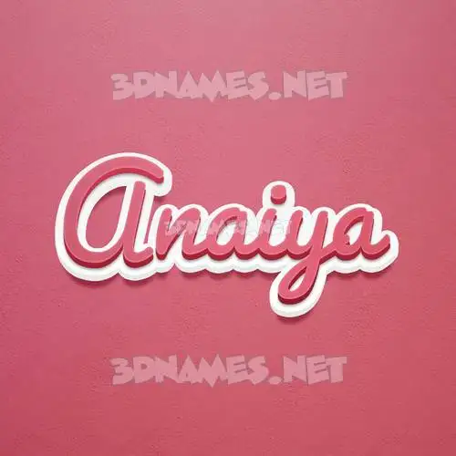 anaiya in Red Scribble style - 3D name wallpaper