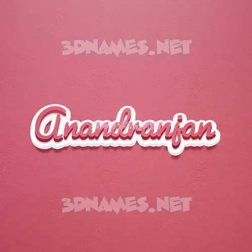 anandranjan in Red Scribble style - 3D name wallpaper