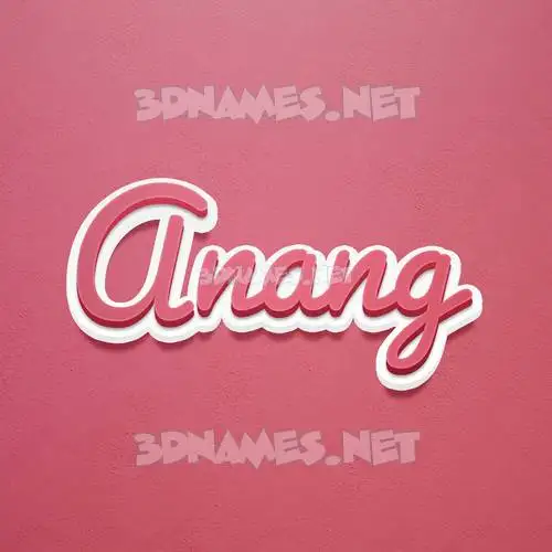 anang in Red Scribble style - 3D name wallpaper