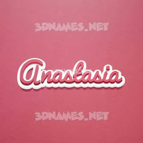 anastasia in Red Scribble style - 3D name wallpaper