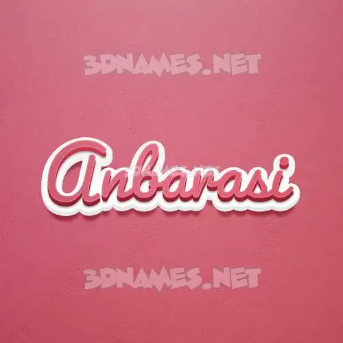 anbarasi in Red Scribble style - 3D name wallpaper