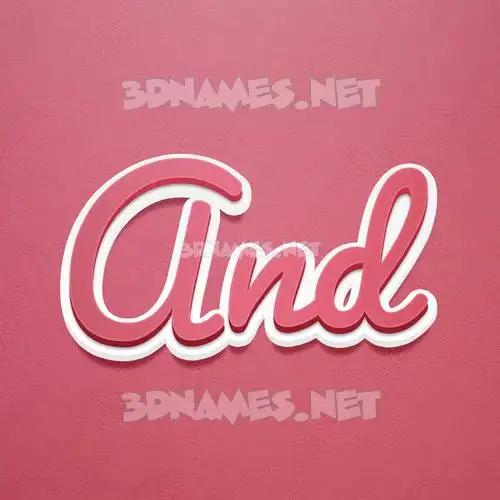 and in Red Scribble style - 3D name wallpaper