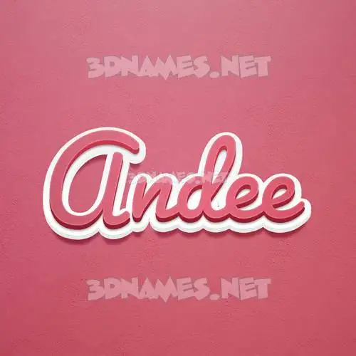 andee in Red Scribble style - 3D name wallpaper