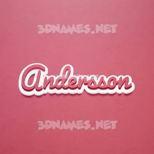 andersson in Red Scribble style - 3D name wallpaper