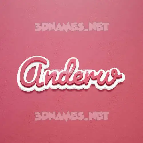 anderw in Red Scribble style - 3D name wallpaper