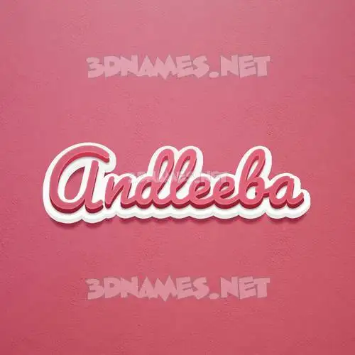 andleeba in Red Scribble style - 3D name wallpaper