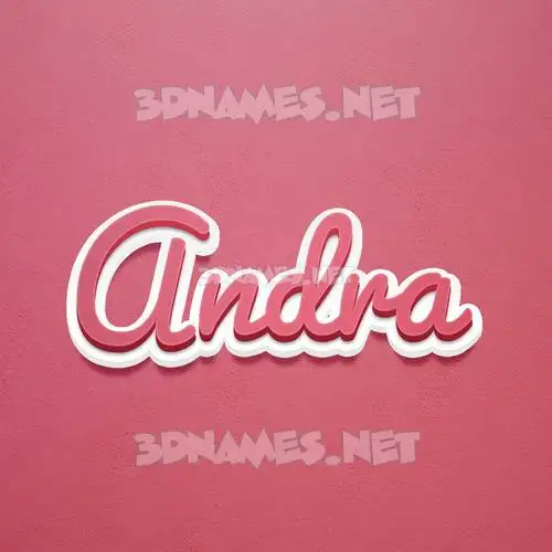andra in Red Scribble style - 3D name wallpaper