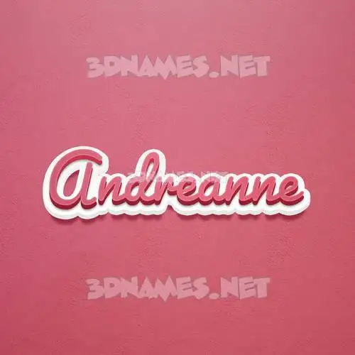 andreanne in Red Scribble style - 3D name wallpaper