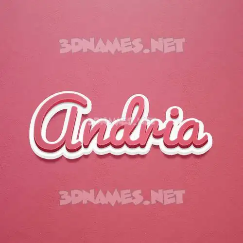 andria in Red Scribble style - 3D name wallpaper